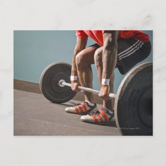 アフリカ系アメリカ人の男性がジムを作っている ポストカード (正面)