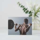 アフリカ系アメリカ人の男性がジムを作る2 ポストカード (スタンド正面)