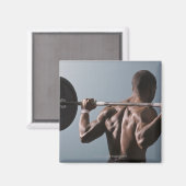 アフリカ系アメリカ人の男性がジムを作る2 マグネット (正面/裏面)