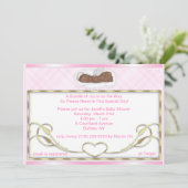 アフリカ系アメリカ人の睡眠の天使のシャワーの招待状 招待状 (スタンド正面)