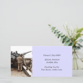 アフリカ系アメリカ人の砲兵ウーマン第二次世界大戦 サンキューカード (スタンド正面)