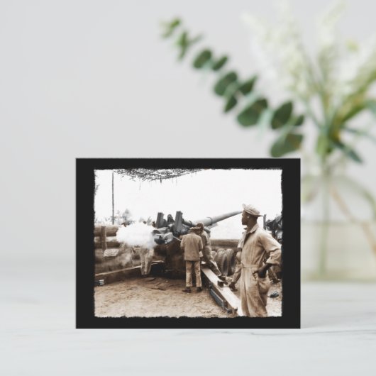 アフリカ系アメリカ人の砲兵ウーマン第二次世界大戦 ポストカード (スタンド正面)