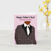 アフリカ系アメリカ人の祖父の父の日札 カード (黄色い花)