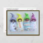 アフリカ系アメリカ人の粘土ベビー:ポリマー粘土 ポストカード (正面/裏面)