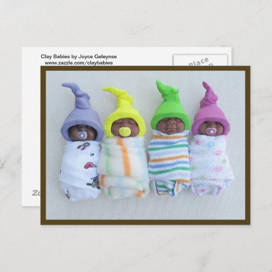 アフリカ系アメリカ人の粘土ベビー:ポリマー粘土 ポストカード (正面/裏面)