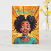 アフリカ系アメリカ人の素晴らしい仕事を祝10代のう カード (黄色い花)