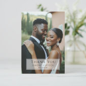 アフリカ系アメリカ人の結婚式の写真を使った感謝カード サンキューカード (スタンド正面)