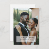 アフリカ系アメリカ人の結婚式の写真を使った感謝カード サンキューカード (正面/裏面)