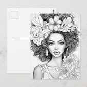 アフリカ系アメリカ人の美しさ | オリジナルポストカードを色付けしよう ポストカード (正面/裏面)