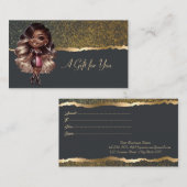 アフリカ系アメリカ人の美容師紙吹雪ブラック 割引カード (正面/裏面)