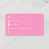 アフリカ系アメリカ人の美容師QRコードの名刺 名刺 (裏面)