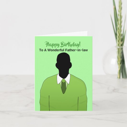 アフリカ系アメリカ人の義父ハッピーバースデー車 カード (正面)