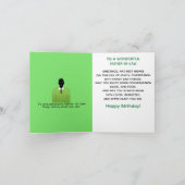 アフリカ系アメリカ人の義父ハッピーバースデー車 カード (内部)