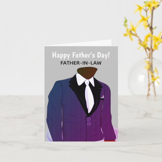 アフリカ系アメリカ人の義理の父の日 カード (黄色い花)