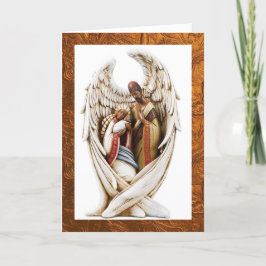 アフリカ系アメリカ人の聖家族クリスマスカード サンキューカード