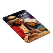 アフリカ系アメリカ人の聖家族クリスマスマグネット マグネット (右側)