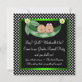 アフリカ系アメリカ人の脚類に登場する緑のエンドウ 招待状 (裏面)