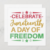 アフリカ系アメリカ人の自由という1997年の1998年の1998年。 招待状 (正面/裏面)