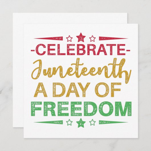 アフリカ系アメリカ人の自由という1997年の1998年の1998年。 招待状 (正面/裏面)