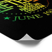 アフリカ系アメリカ人の自由ブラックヒストリ6月19日6 ポスター (角)