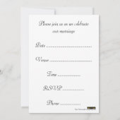 アフリカ系アメリカ人の花嫁が登場する結婚式の招待状 招待状 (裏面)