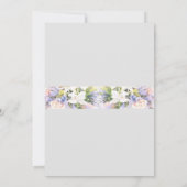 アフリカ系アメリカ人の花嫁と花婿のフラワーウェディング招待状 招待状 (裏面)