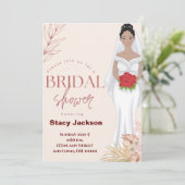 アフリカ系アメリカ人の花嫁のためのブライズシャワー 招待状 (スタンド正面)