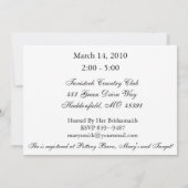 アフリカ系アメリカ人の花嫁のシャワー招待状 招待状 (裏面)