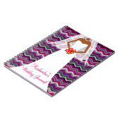 アフリカ系アメリカ人の花嫁のジグザグ形ジャーナルノート ノートブック (左側)