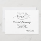 アフリカ系アメリカ人の花嫁のブライダルシャワー|の明るいピンク 招待状 (裏面)