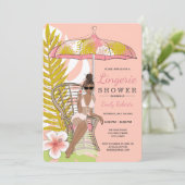 アフリカ系アメリカ人の花嫁のランジェリーシャワー 招待状 (スタンド正面)