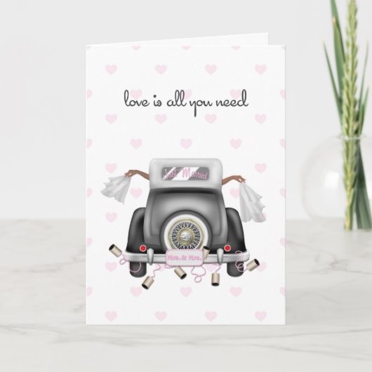 アフリカ系アメリカ人の花嫁レズ結婚ビアン カード (正面)