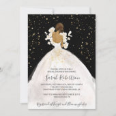 アフリカ系アメリカ人の花嫁, ウェディングドレス, ブライダル 招待状 (正面)