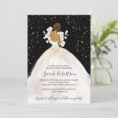 アフリカ系アメリカ人の花嫁, ウェディングドレス, ブライダル 招待状 (スタンド正面)