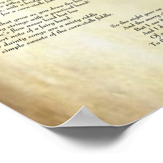 アフリカ系アメリカ人の詩とうもろこしの茎のバイオリン ポスター (角)