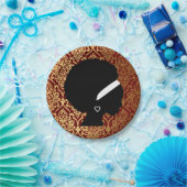 アフリカ系アメリカ人の赤い背王室の景 ペーパープレート (パーティー)