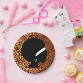 アフリカ系アメリカ人の赤い背王室の景 ペーパープレート (パーティー)