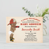 アフリカ系アメリカ人の赤ちゃんシャワーに向かう消防士 招待状 (スタンド正面)