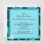 アフリカ系アメリカ人の赤ちゃんシャワーボーイ・アニマルベア 招待状 (裏面)