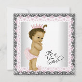 アフリカ系アメリカ人の赤ちゃんシャワー 招待状 (正面)