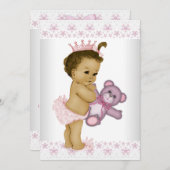 アフリカ系アメリカ人の赤ちゃんシャワー 招待状 (正面/裏面)