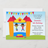 アフリカ系アメリカ人の跳ね上がりの家の誕生会 招待状 (正面)