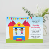 アフリカ系アメリカ人の跳ね上がりの家の誕生会 招待状 (スタンド正面)