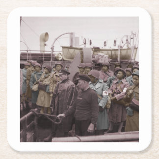 アフリカ系アメリカ人の輸送船ナース スクエアペーパーコースター