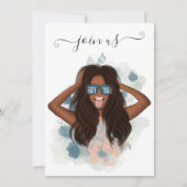 アフリカ系アメリカ人の金曜バチェロレッテインビタット 招待状 (正面)