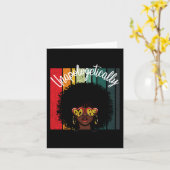 アフリカ系アメリカ人の麻薬中毒性黒人女性 カード (黄色い花)