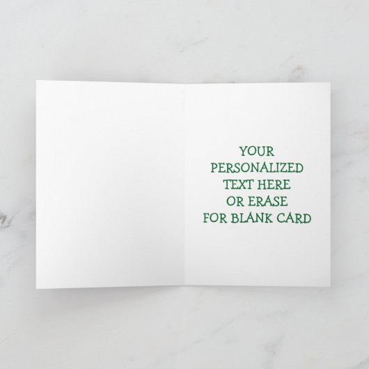 アフリカ系アメリカ人の黒いサンタクロースのクリスマス シーズンカード (内部)