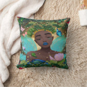 アフリカ系アメリカ人の黒い妖精の魔法の物語 クッション (ブランケット)