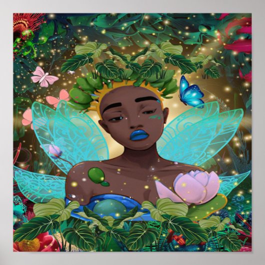 アフリカ系アメリカ人の黒い妖精の魔法の物語 ポスター (正面)