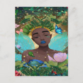 アフリカ系アメリカ人の黒い妖精の魔法の物語 ポストカード (正面)